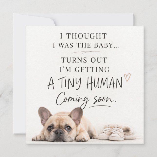 Invitation Dog Pregnancy Announcement Card (Devant)