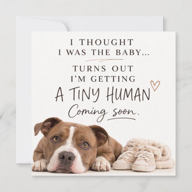 Invitation Dog Pregnancy Announcement Card (Devant)