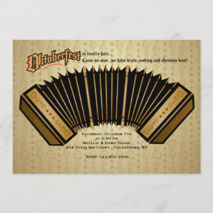 Invitation d'Oktoberfest d'accordéon