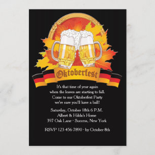 Invitation d'Oktoberfest de chute