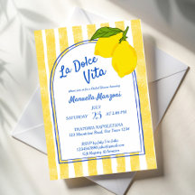 Dolce vita jaune citrons italien douche nuptiale