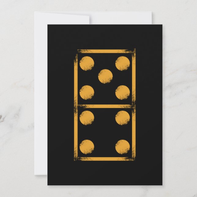 Invitation Domino 9 Dominoes Carreaux Puzzler Jeu cadeau (Devant)