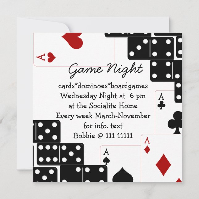 Invitation Domino Aces (Devant)
