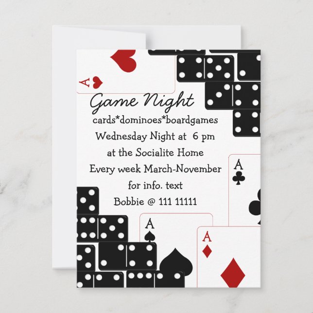 Invitation Domino Aces (Devant)