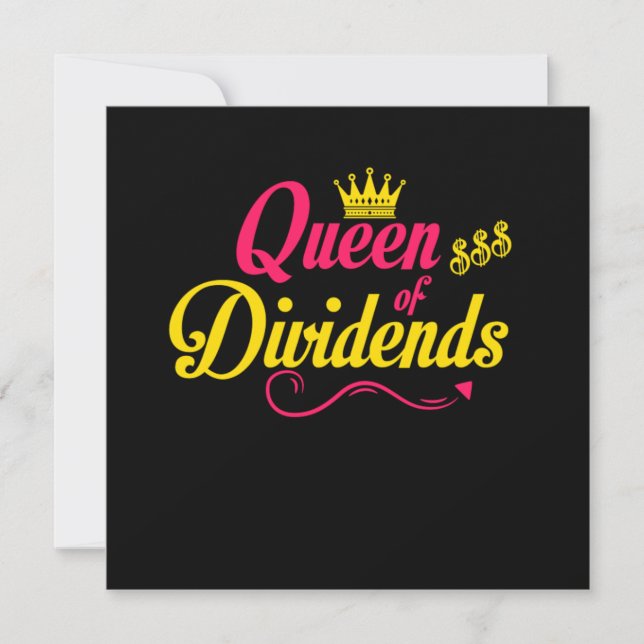 Invitation Don de la Reine des dividendes du capitalisme (Devant)