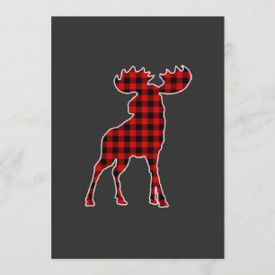 Invitation Don de Noël d'Oie Plaid Buffalo