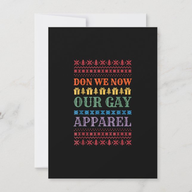 Invitation Don We Now Our Gay Apparel Gay Noël Funky LGB (Devant)