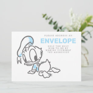 Invitation Donald Duck Boy Baby shower Adresse Une Enveloppe