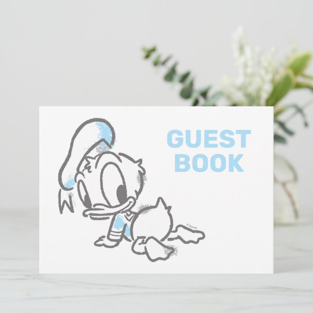 Invitation Donald Duck Boy Baby shower Livre d'or (Debout devant)