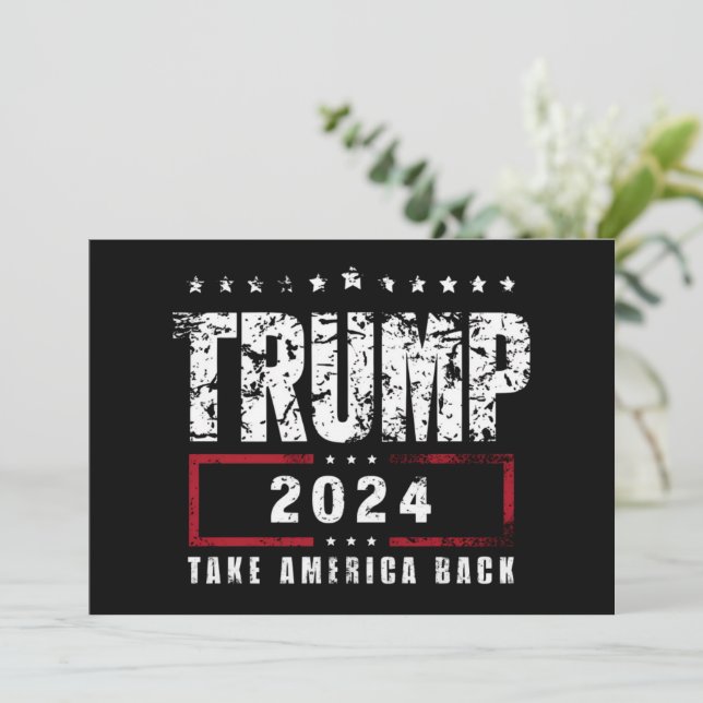 Invitation Donald Trump 2024 redonne l'élection américaine (Debout devant)