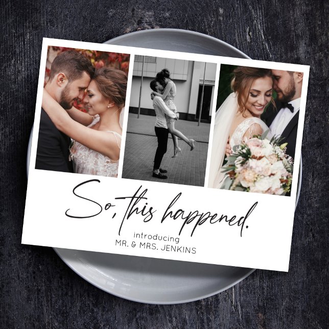 Invitation Donc, Cela Est Arrivé Galerie Multiphoto Elopement (Créateur téléchargé)