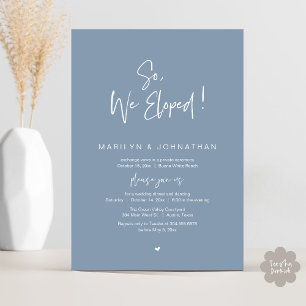 Invitation Donc, Nous Avons Été, Le Dîner Moderne Mariage Elo