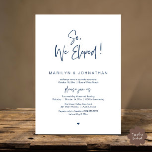 Invitation Donc, Nous Avons Été, Le Dîner Moderne Mariage Elo