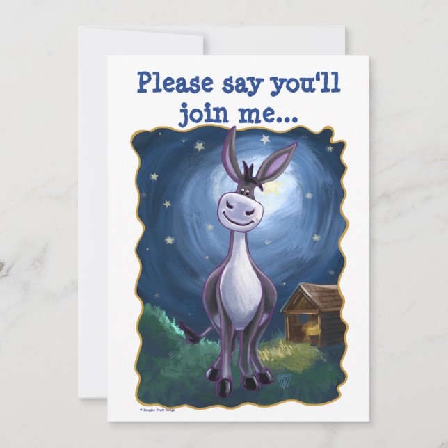 Invitation Donkey Party Centre (Devant)