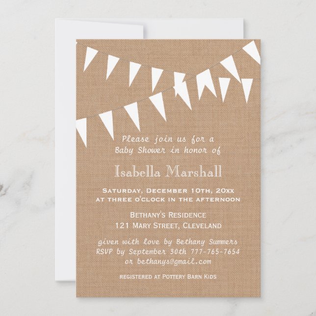 Invitation donnante un petit coup de baby shower (Devant)