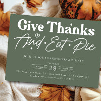 Donnez Merci Mange Pie Thanksgiving