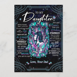 Invitation Dons de filles Lettre À Ma Fille De Papa