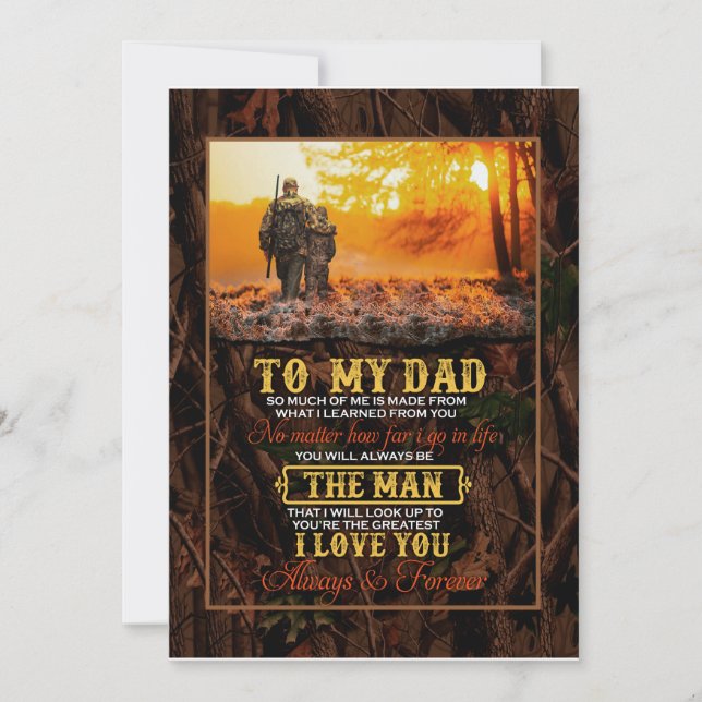 Invitation Dons Papa| Lettre À Mon Père L'Homme Que Je T'Aime (Devant)