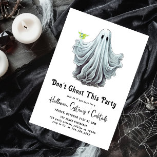 Invitation Dont Ghost Cette fête Fête d'Halloween adulte
