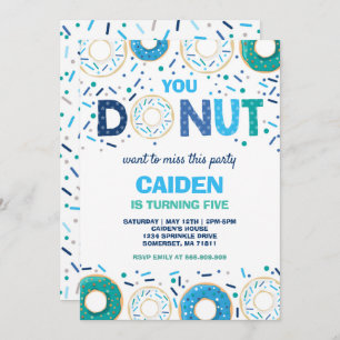 Invitation Donut Birthday Invitation, tu ne veux pas manquer