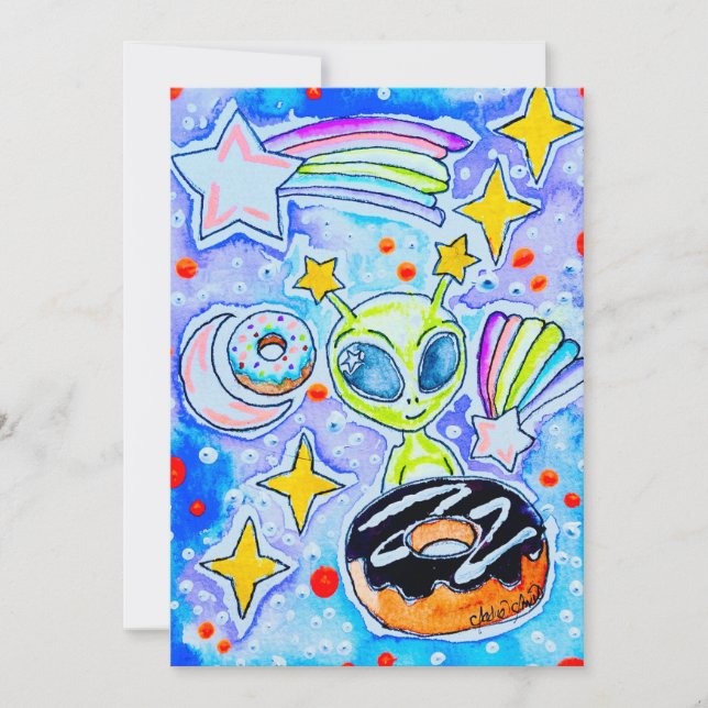 Invitation Donut extraterrestre (Devant)