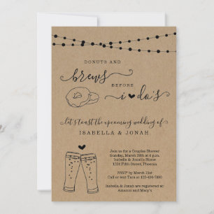Invitation Donuts & Brevets Avant Je Dos Couples Fête des mar