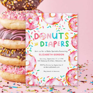 Invitation Donuts & Couches Bébé Cadeaux Mignon Coloré Amusan
