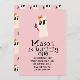 Invitation Doodle Ghoul mignon Halloween N'importe quel âge A