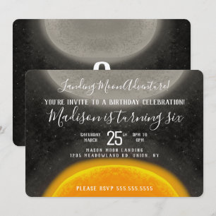 Invitation Doodle Moon Art Aventure Anniversaire N'importe qu