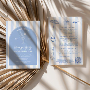 Invitation Doodle Orange Spritz Social Club Bach Week-end