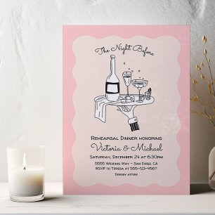 Invitation Doodle Sketch Dîner de répétition funky