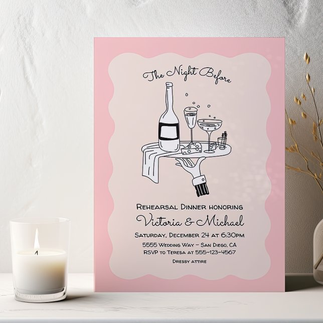 Invitation Doodle Sketch Dîner de répétition funky (Créateur téléchargé)