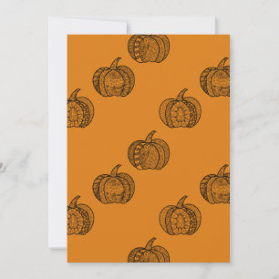 Invitation Doodles d'Halloween boho mandala citrouilles Autom