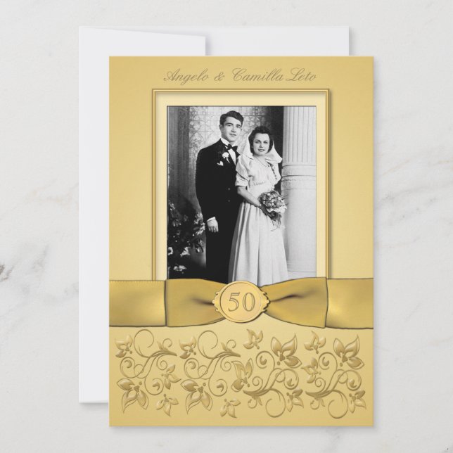Invitation d'or du 50e anniversaire (Devant)