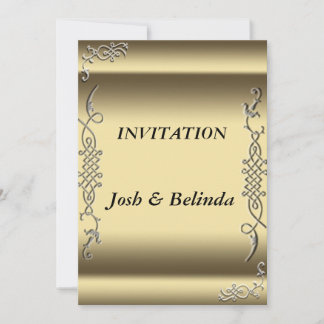 Invitation d'or Invitation de mariage