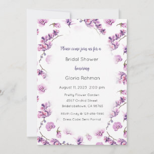 Invitation d'orchidées, Invitation à thème de jard