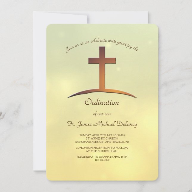 Invitation d'ordination de la Sainte Croix (Devant)
