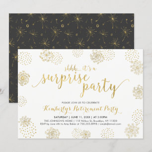 Invitation Dorée Style moderne moderne Parti de retraite su