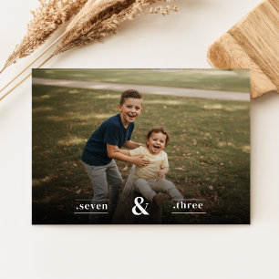 Invitation Double Anniversaire Deux Enfants Photo Fête Célébr