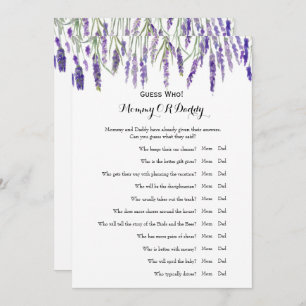 Invitation Double Côté - Baby shower Jeux Voeux   Devinez qui