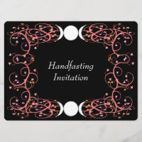 Double déesse Lesbienne Wiccan Handfasting Invitat