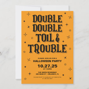 Invitation Double double huile et problème fête d'Halloween