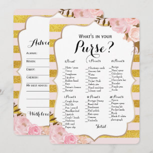 Invitation Double face - 2 jeux pour Baby Shower et mariage