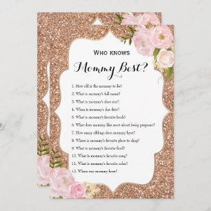 Invitation Double face - 2 x jeux de Baby shower