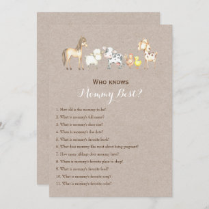 Invitation Double face - 2 x jeux de Baby shower