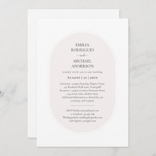 Invitation Double face BILINGUE Mariage Blanc Beige