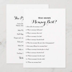 Invitation Double face - Jeux de 2 x Baby showers