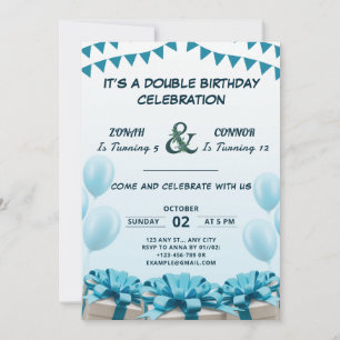 Invitation Double fête Anniversaire