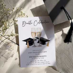 Invitation Double graduation d'aquarelle simple
