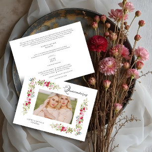 Invitation Double Quinceañera Typographie Espagnole Fantaisis